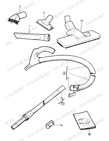 Взрыв-схема пылесоса Electrolux Z861 - Схема узла Accessories